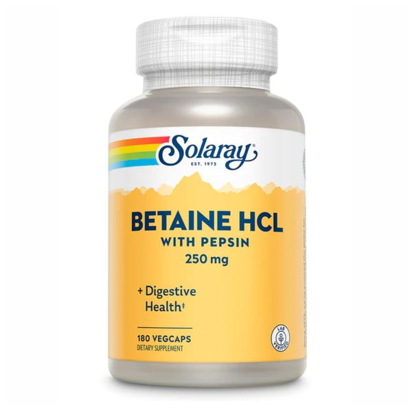 Solaray Betaine HCL 250 mg - 180 капсул 076280048162 фото