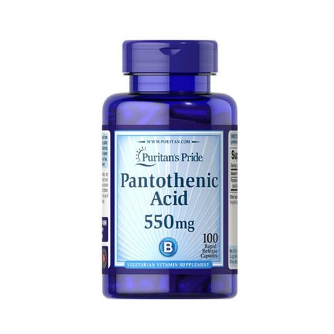 PP Pantothenic Acid 550mg - 100 капсул 074312160608 фото