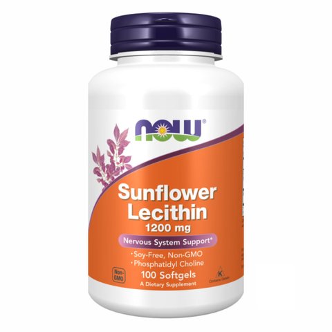 NOW Foods Sunflower Lecithin 1200 mg - 100 капсул 733739023117 фото