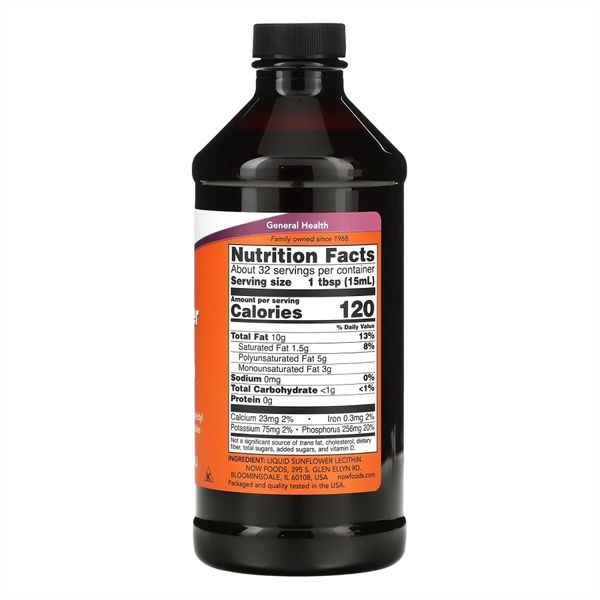 NOW Foods Sunflower Liquid Lecithin - 473мл 733739023728 фото