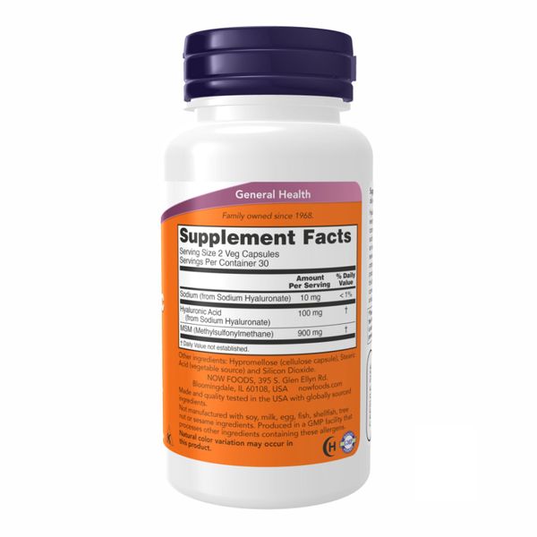 NOW Foods Hyaluronic Acid 50mg - 60 капсул 733739031563 фото