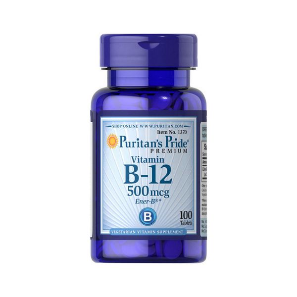 PP Vitamin B-12 500 mcg - 100 таблеток 074312113703 фото