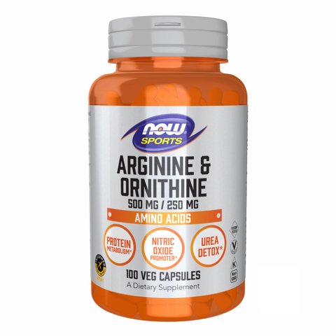 NOW Foods Arginine/Ornitine - 100 капсул 733739000408 фото