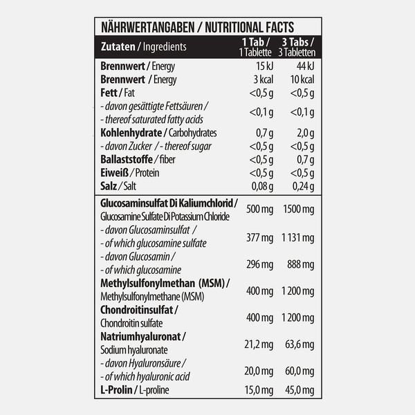 MST Chondroitin+Glucosamine+MSM + HA - 90 таблеток 4260641160983 фото