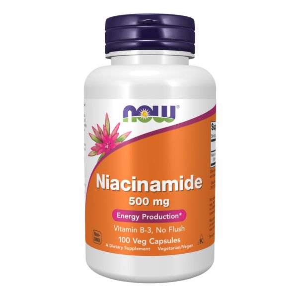 NOW Foods Niacinamide 500mg - 100 капсул 733739004789 фото