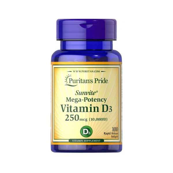 PP Vitamin D3 10,000 IU - 100 капсул 025077358724 фото