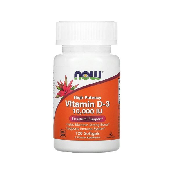 NOW Foods VIT D-3 10,000 IU - 120 капсул 733739003768 фото