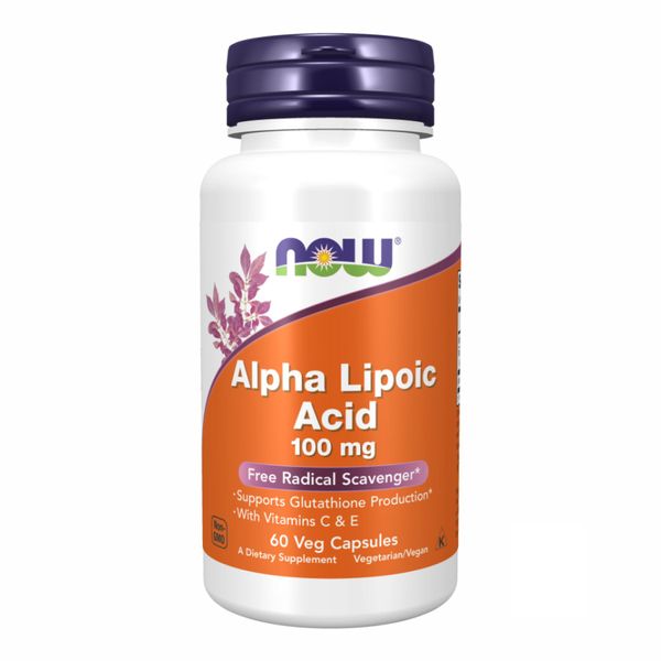 NOW Foods Alpha Lipoic Acid 100mg - 60 капсул 733739030405 фото