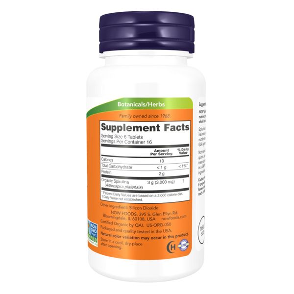 NOW Foods Spirulina 500mg - 500 таблеток 733739027009 фото