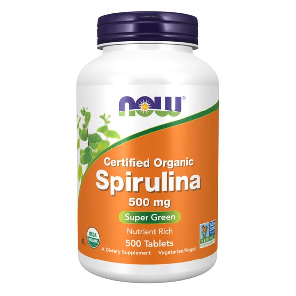 NOW Foods Spirulina 500mg - 500 таблеток 733739027009 фото