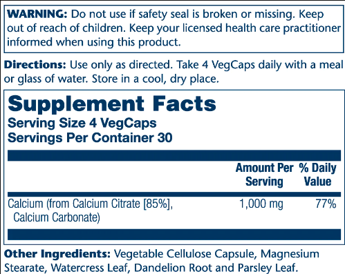 Solaray Calcium Citrate 1000mg - 120 капсул 076280045857 фото