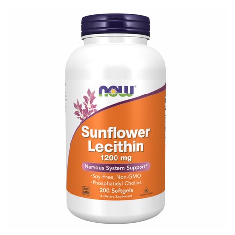 NOW Foods Sunflower Lecithin 1200 mg - 200 капсул 733739023131 фото