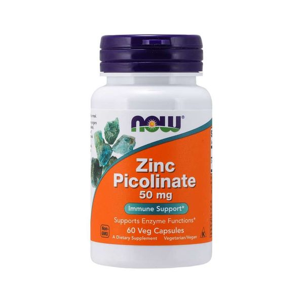 NOW Foods ZINC PICOLINATE 50мг - 60 капсул 733739015501 фото