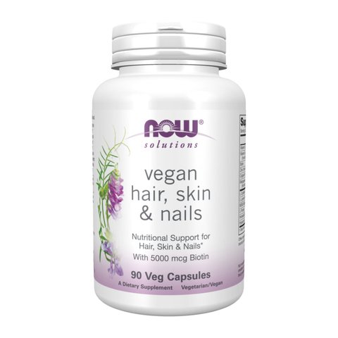 NOW Foods Vegan Hair, Skin, Nails - 90 капсул 733739033819 фото