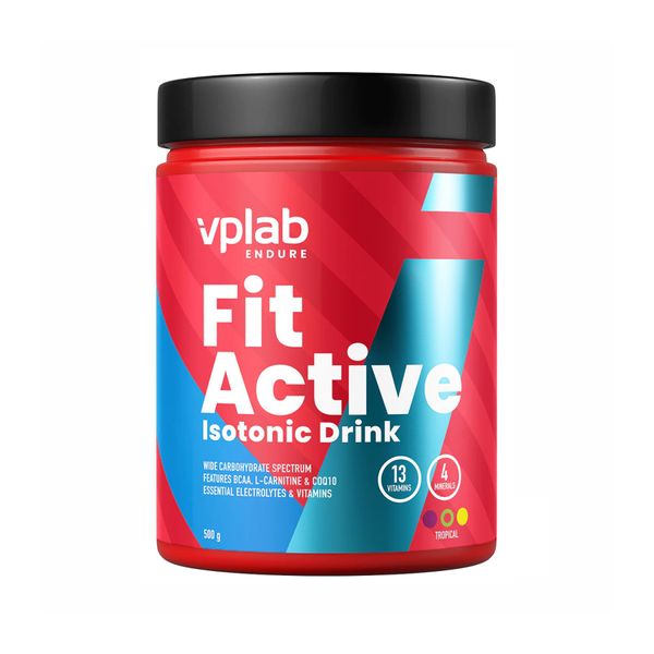 VPLAB FitActive Isotonic Drink - 500г Тропічні фрукти 5060255355664 фото