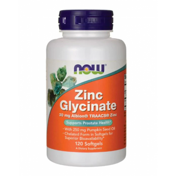 NOW Foods Zinc Glycinate 30mg - 120 капсул 733739015549 фото