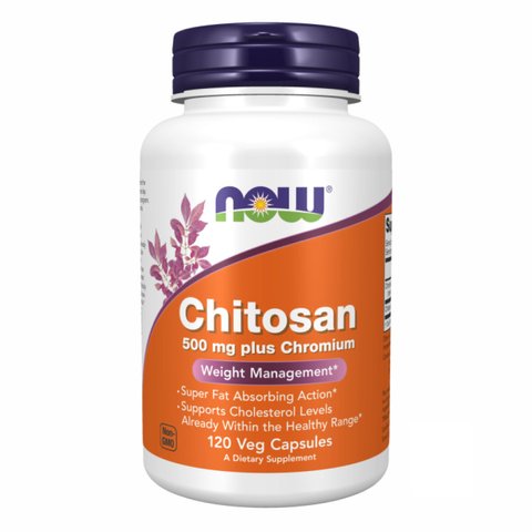 NOW Foods Chitosan plus Chromium 500mcg - 120 капсул 733739020253 фото