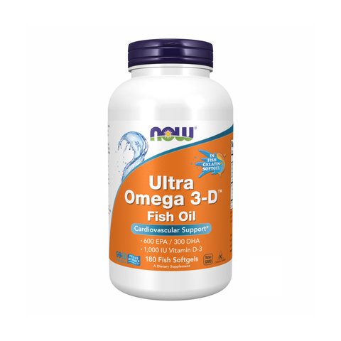 NOW Foods Ultra Omega 3-D Fish Oil - 180 капсул 733739016645 фото