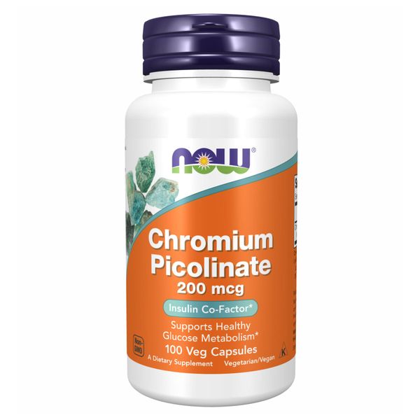 NOW Foods Chromium Picolinate 200mcg  - 100 капсул 733739014207 фото