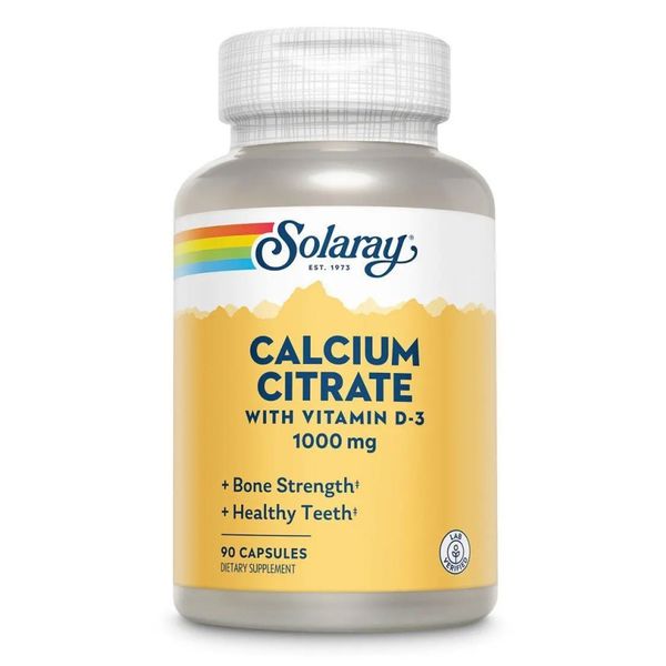 Solaray Calcium with D3 Citrate 1000 mg - 90 капсул 076280045833 фото