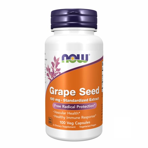 NOW Foods Grape Seed 100 mg - 100 капсул 733739032485 фото