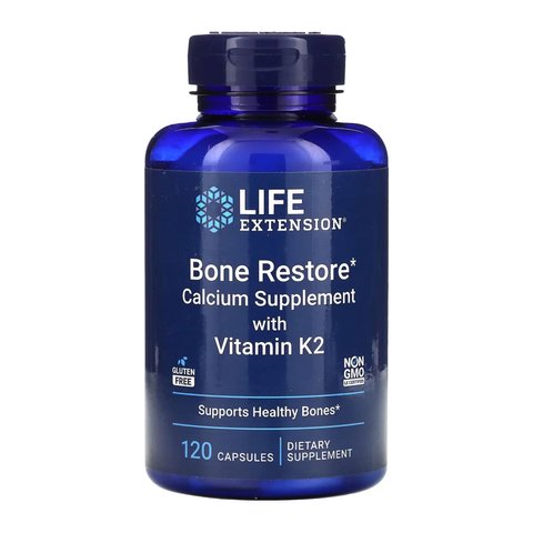 Life Extension Bone Restore with Vitamin K2 - 120 капсул 737870172710 фото