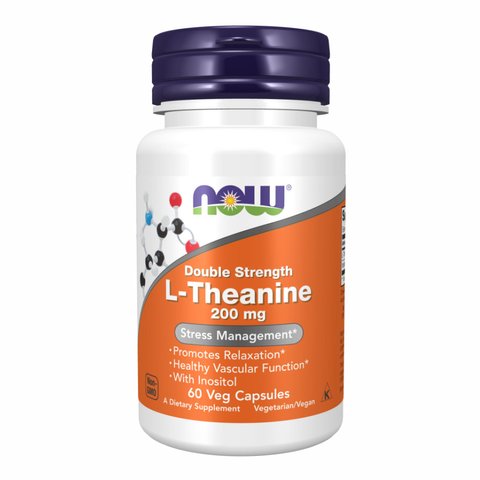 NOW Foods L-Theanine 200mg - 60 капсул 733739001474 фото