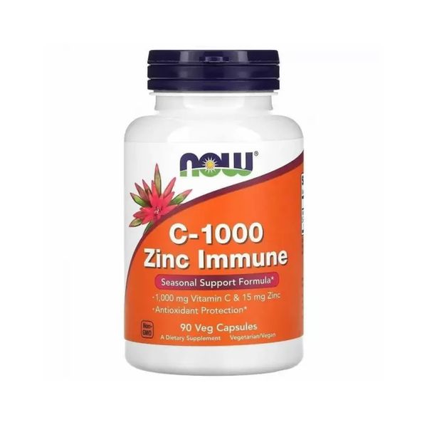 NOW Foods C-1000 ZINC IMMUNE - 90 капсул 733739006943 фото