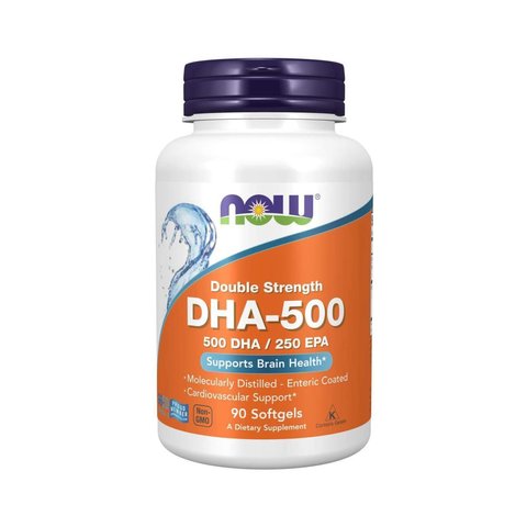 NOW Foods DHA-500 Fish Oil - 90 капсул 733739016126 фото