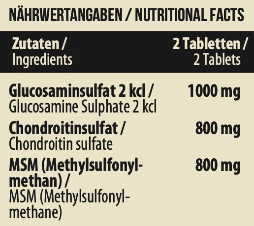 MST Healthy Chondroitin+Glucosamine+MSM - 60 таблеток 4260641161867 фото