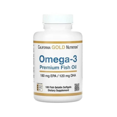 California Gold Omega-3 Premium Fish Oil 180/120 - 100 капсул 898220009527 фото