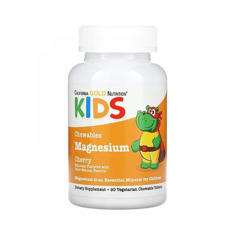 California Gold Kids Chewables Magnesium - 90 жувальних таблеток Вишня 898220022717 фото