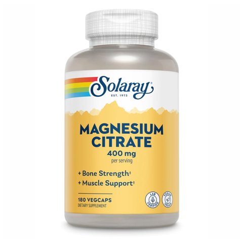 Solaray Magnesium Citrate 400mg - 180 капсул 076280374025 фото