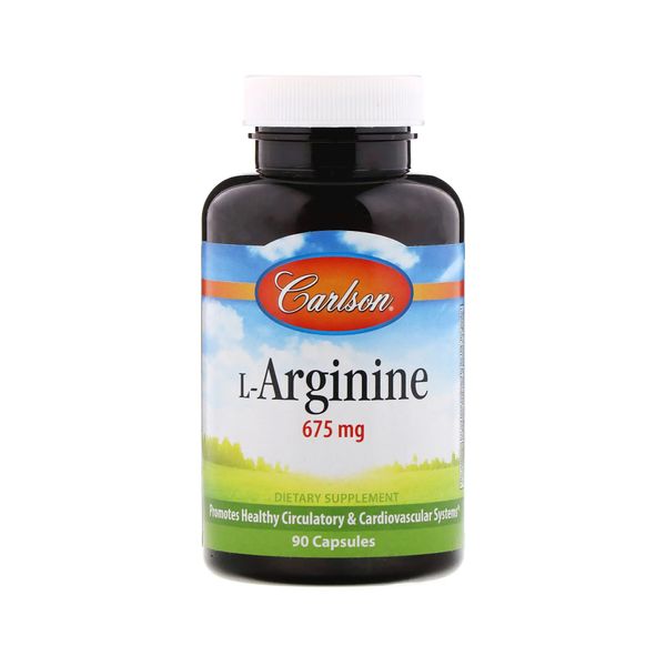 Carlson Labs L-Arginine Free-Form Amino Acid 675мг - 90 капсул 088395067310 фото